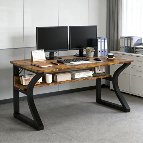 Oraspala Computer Desk 47 Inch Large Comouter Desk Home Office Desks, view 2