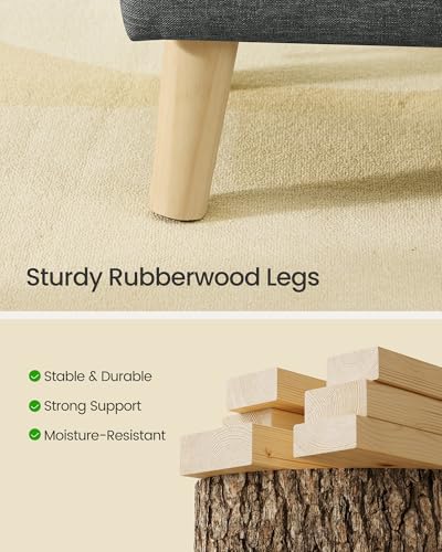 Foot Stool Ottoman, Small Storage Ottoman with Legs, 15.7 Inches, view 7