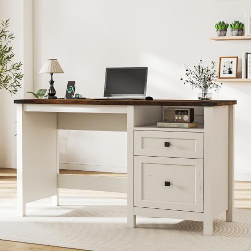 Farmhouse Executive Desk with Charging Station, view 2