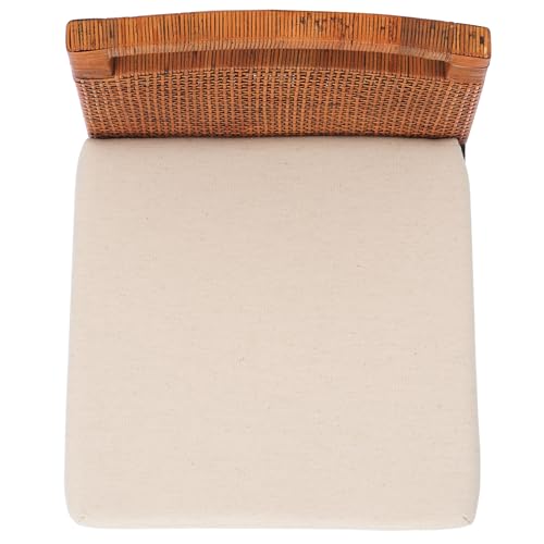 SAFAVIEH Furniture - Darin Counter Stool - Brown & White - Solid Wood - Coastal Upholstered Design - Ideal for Kitchen, Bar Area, Dining Room - Fully Assembled (BST4001D)