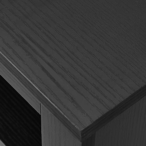 Modern TV Stand with 4 Open Shelves 55inch Entertainment Center for TVs up to 65inch Medial TV Console Table Cabinet for Living Room (Black)