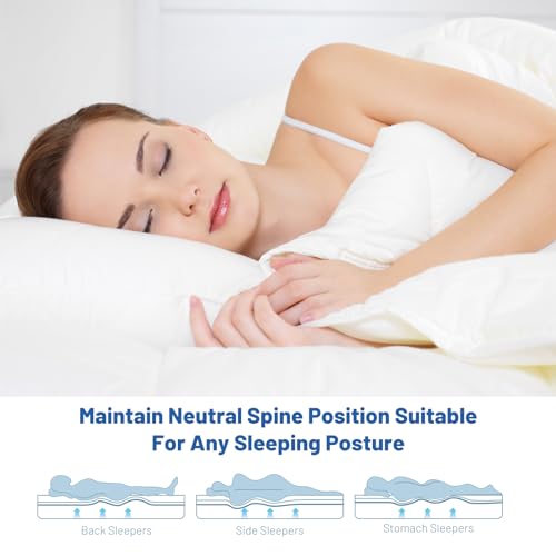 4.5 Inch Cold Gel Memory Foam Mattress Replacement for Sleeper Sofa and Couch Beds - Queen Size CertiPUR-US Certified (Sofa Not Included)