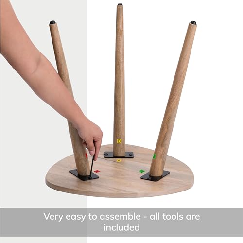 Bond Wooden Triangle End Table - Exclusively Designed Modern Small Side Table. Hand Crafted - Wooden Side Table - Contemporary Design for Small End Tables for Bedroom and Living Room