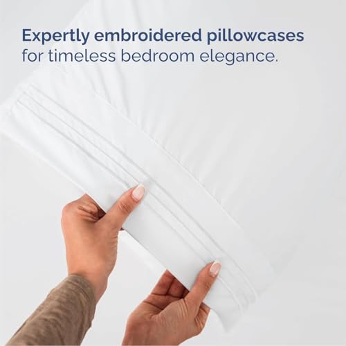 Queen Size 4 Piece Sheet Set - Comfy Breathable & Cooling Sheets - White, view 7
