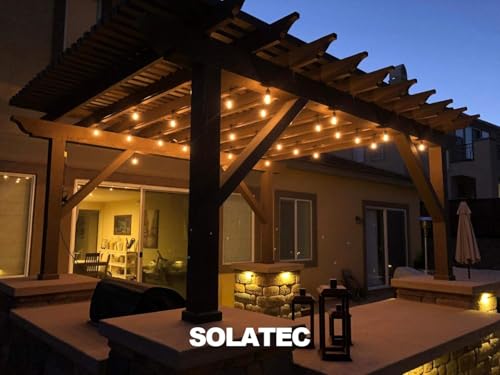 Solatec LED String Lights, Shatterproof 96FT 30 Hanging Sockets Commercial Grade Waterproof 2W Outdoor String Light Decor for Patio, Garden, Balcony, Deck S14 2W (30 Lights 96FT)