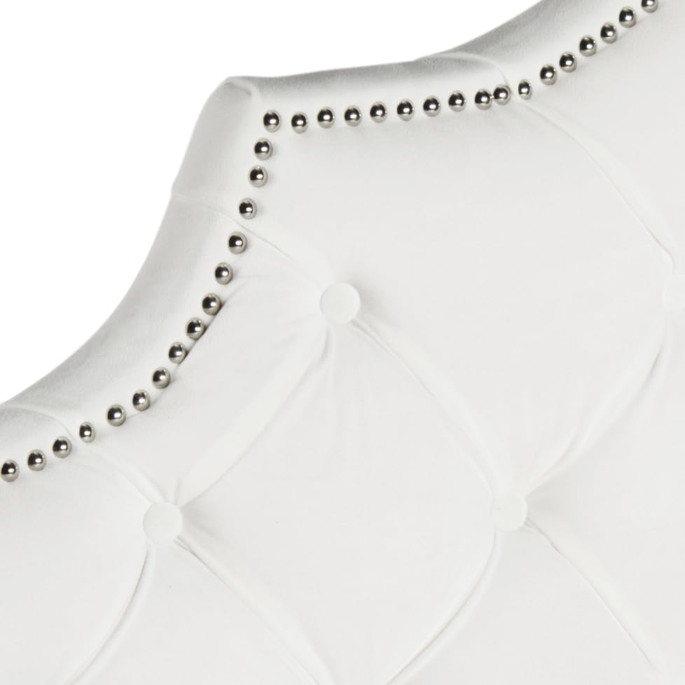 Safavieh MCR4035H-F Mercer Collection Arebelle Velvet Headboard, Full, White