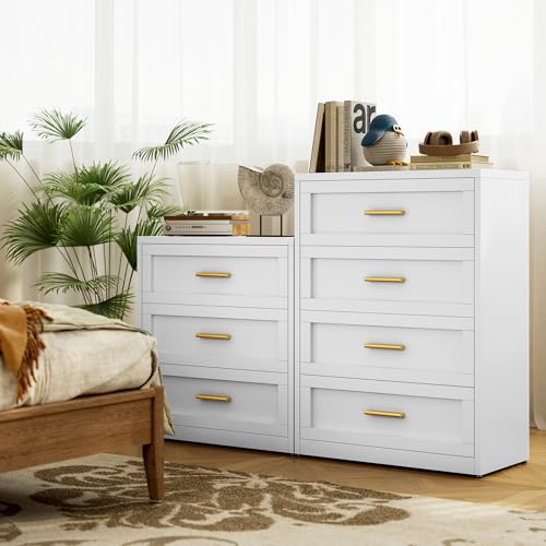Metal Versatile 4-Drawer Dresser Cabinet - Waterproof, Rust-Proof, Easy Assembly for Bedroom, Office, Living Room, Entryway Furniture
