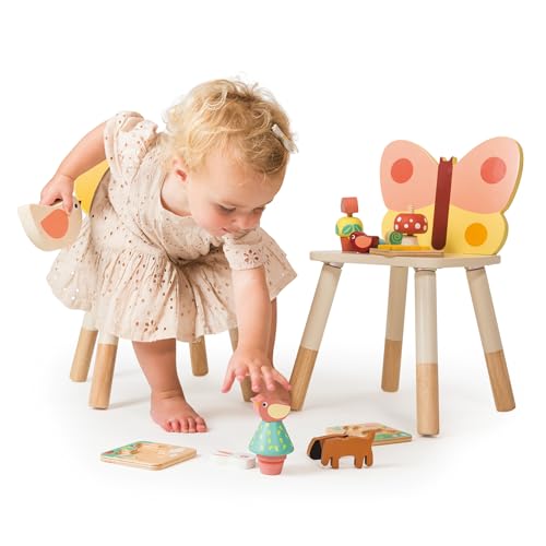 Toys - Garden Butterfly Chair - Sturdy Wooden Garden Themed Chairs for Kids - Durable Playroom Furniture - Boosts Creativity and Independence in Boys and Girls - Age 3+