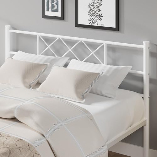 Full Size Bed Frame with Headboard, Heavy Duty Bedframe with Strong Metal Slats, view 7