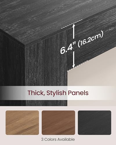 VASAGLE Entryway Table, Thick Tabletop Console Table, Farmhouse | Long Console Table, for Hallway, Behind the Couch, Charcoal Gray, ULNT147BA01S