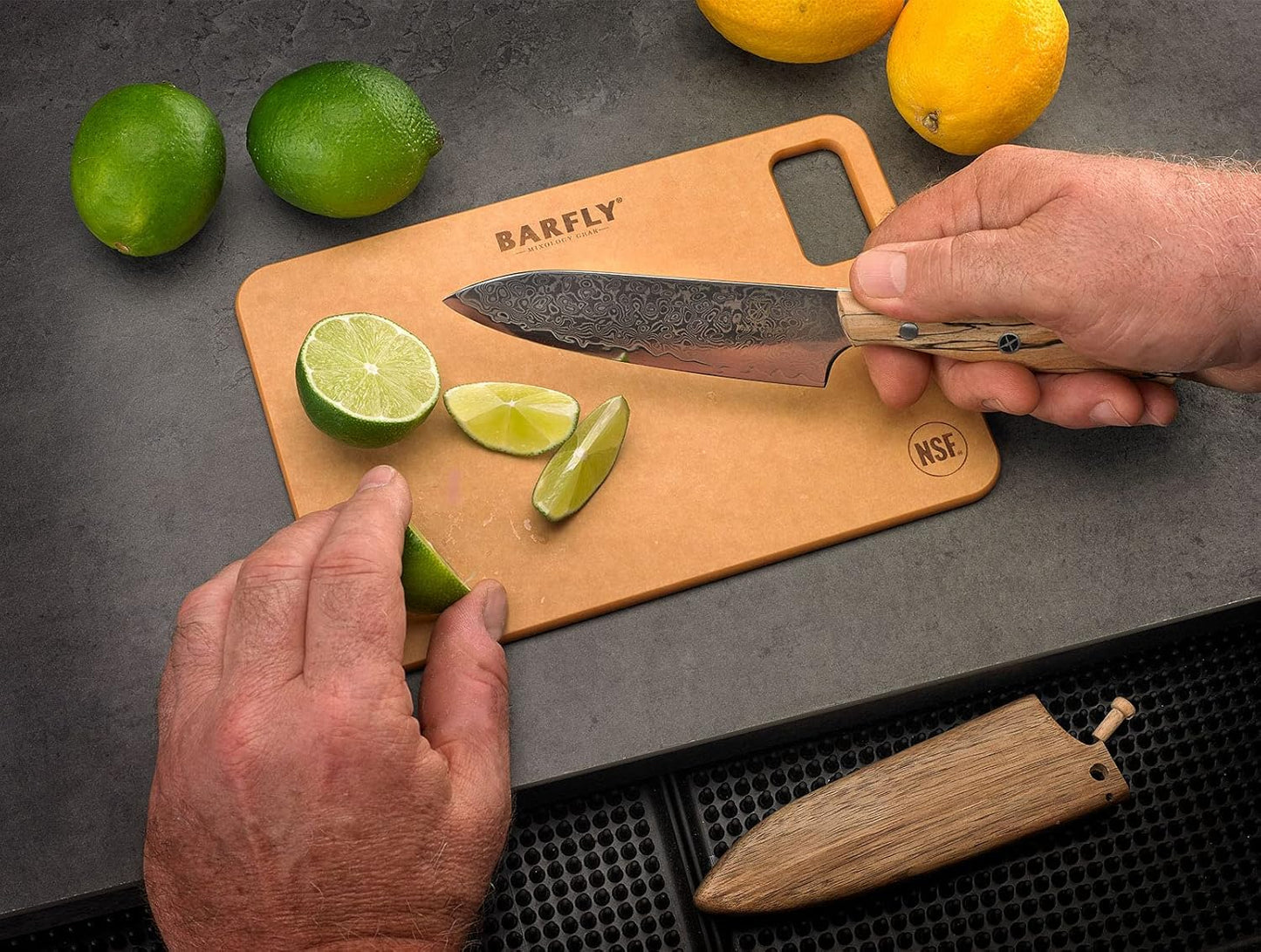 Bar Prep Cutting Board, 9-Inch X 6-Inch