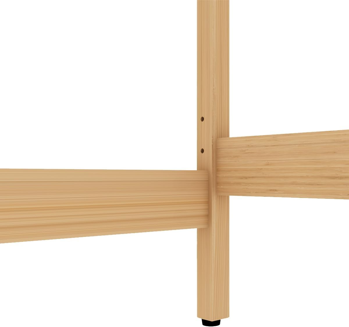 Bamboo over the Toilet Storage Cabinet - 67" Tall Freestanding Toilet Storage with 2 Doors & Open Shelf, Extra Large Capacity Space Saver for Bathroom, Laundry Room (Natural)