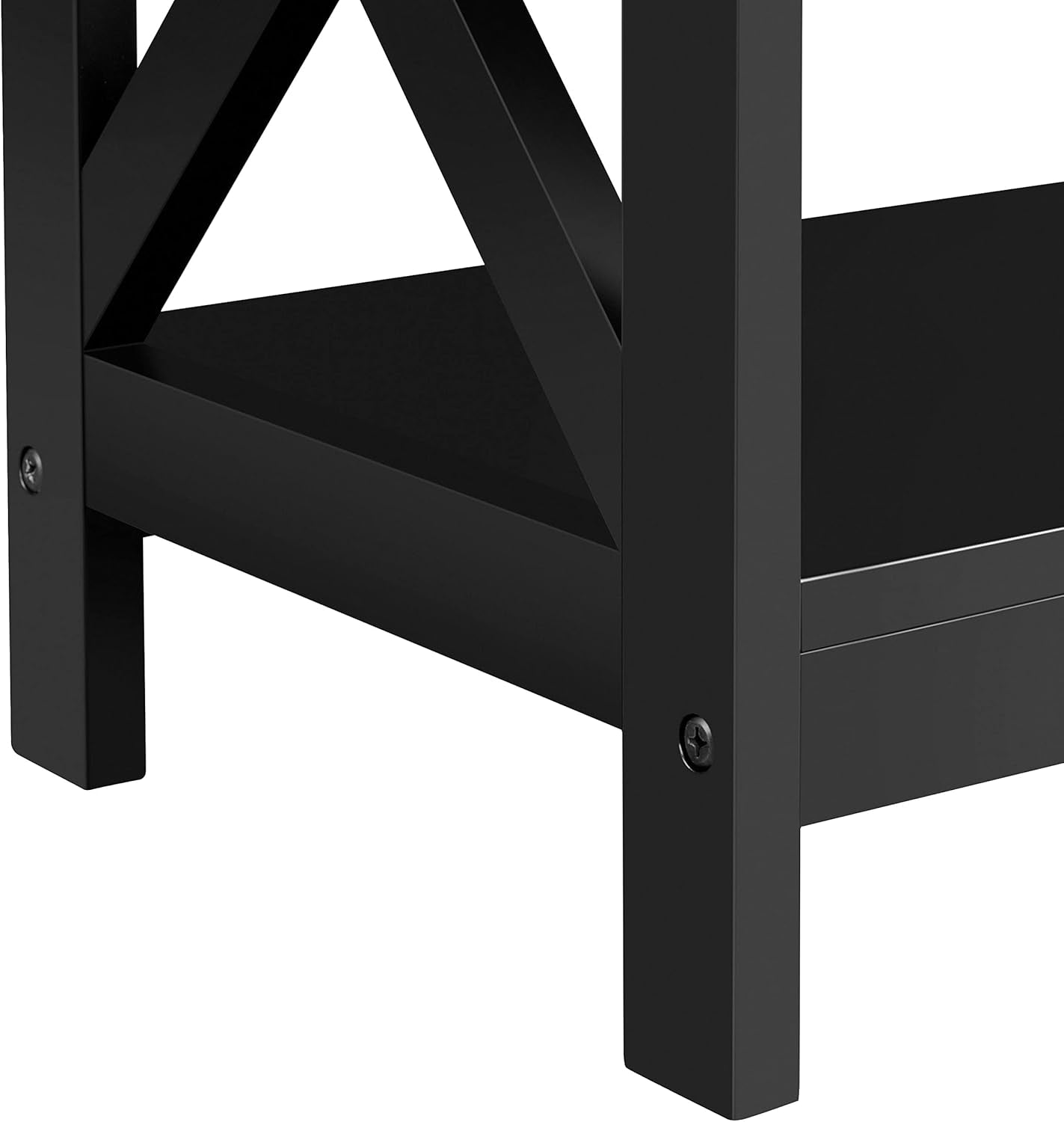 Television Stands & Entertainment Centers with 3 Tier Storage Shelf TV Stand for Living Room, Black