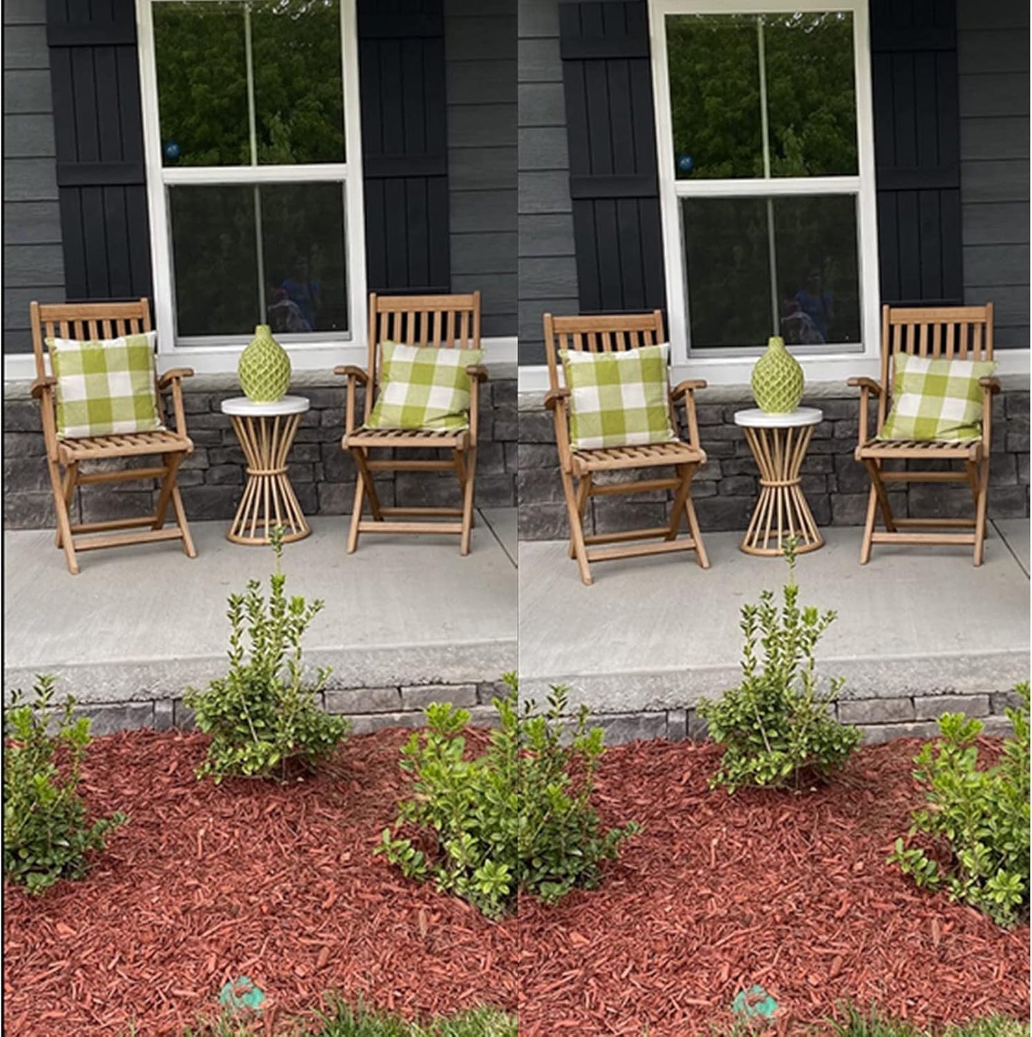 Outdoor Green Throw Pillow Covers 18X18 Set of 2 Buffalo Plaids Check Spring Front Porch Decorative Gingham Cushion Cases Home Decor Farmhouse Rustic for Patio Furniture Couch Bed Sofa,Sage Grass