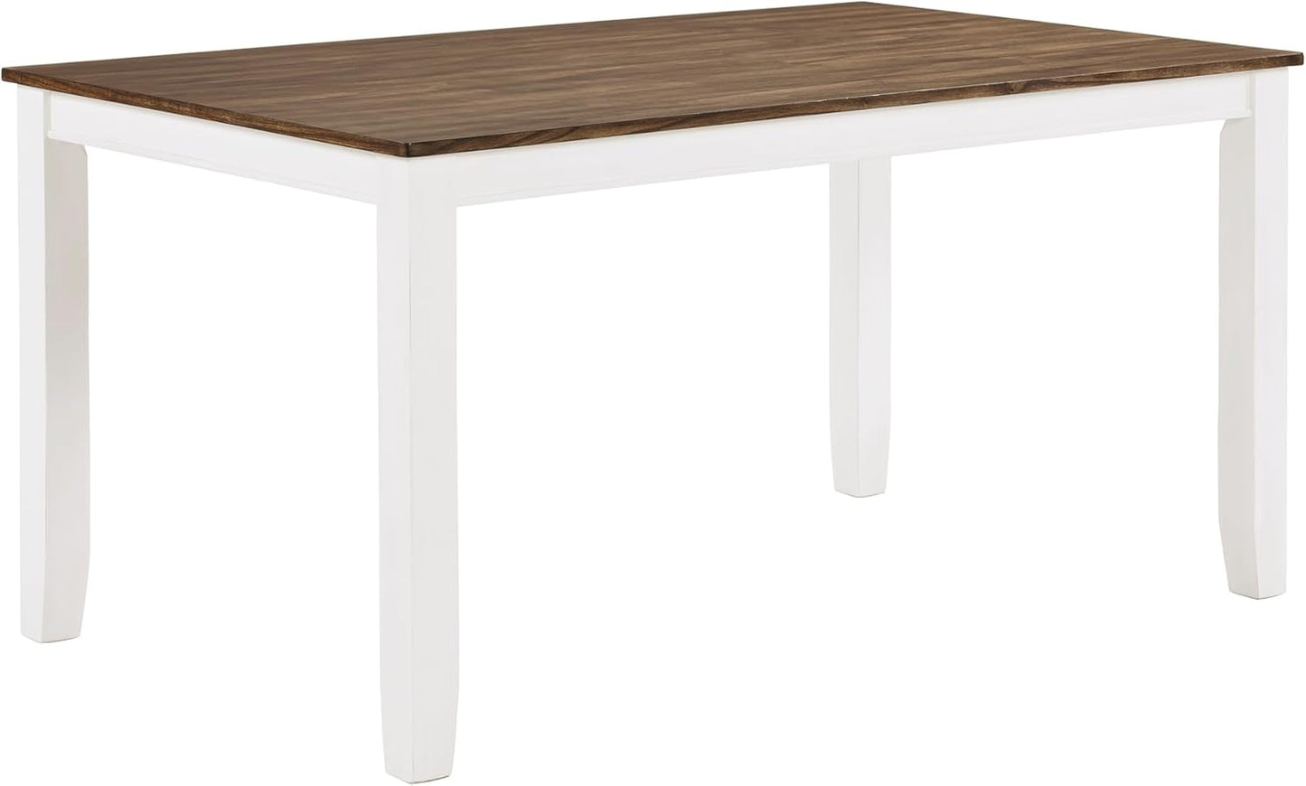 Dining Table Set for 6 with Chairs, Wood 7 Piece Farmhouse Dining Room Table and Chairs Set of 6, Cross Back, Easy Assembly Seater for Indoor Home, Dinner, Kitchen, Cherry/White