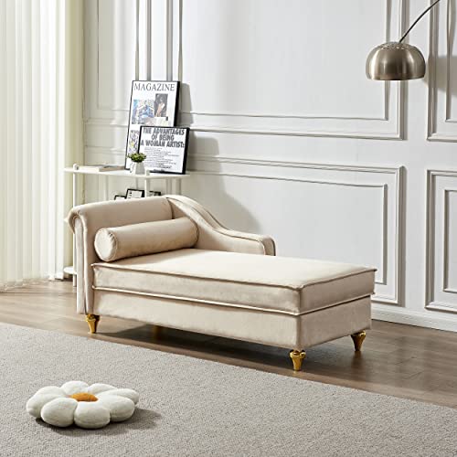 60.6''Velvet Chaise Lounge Indoor, view 8