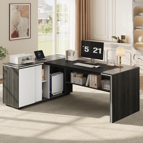 71" Executive Desk with Storage Cabinet, view 7