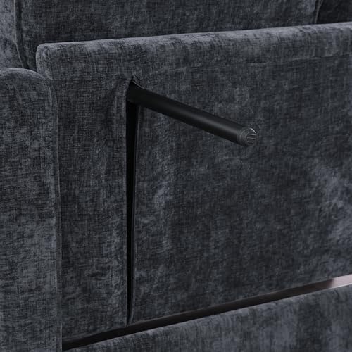 Chenille Tufted Loveseat Sofa and Ottoman Set, view 7