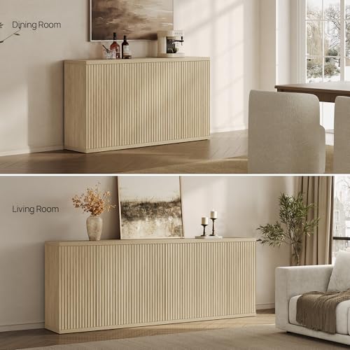 Buffet Cabinet with Storage Sideboard Cabinet with Doors & Shelves, view 7