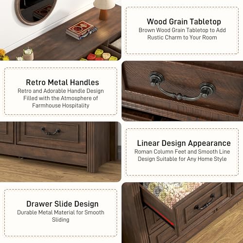 Farmhouse 12 Drawer Dresser for Bedroom, view 7