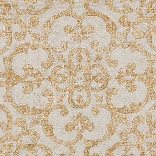 Pairs to Go Brockwell Decorative Window Treatment Rod Pocket Curtains for Living Room, Double Panel, 28" x 95", Wheat