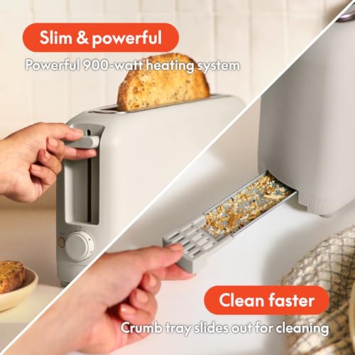 Fits-Anywhere™ 2-Slice Slim Toaster, Long Slot & Extra Wide, Oatmilk, view 7