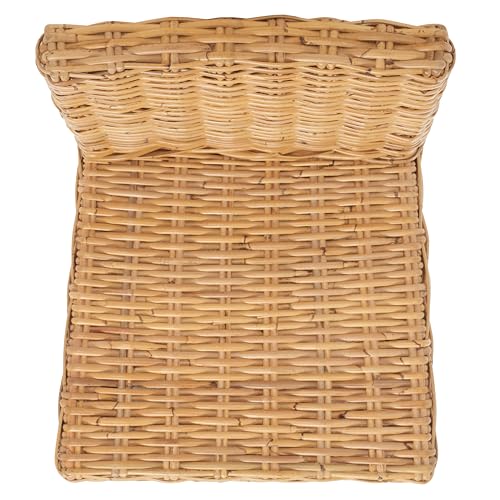 SAFAVIEH Furniture - Tobie Rattan Bar Stool - 29.53" Seat Height - Natural & Golden Brown - Mango Wood - Coastal Rattan-Seat Design - Ideal for Kitchen, Dining Room - Fully Assembled (BST6500A)
