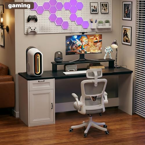 63" Farmhouse Executive Desk with Drawers, view 8