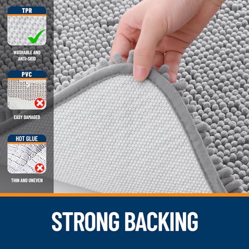 Bathroom Rugs 30x20, Extra Soft Absorbent Chenille Bath Rugs, view 7
