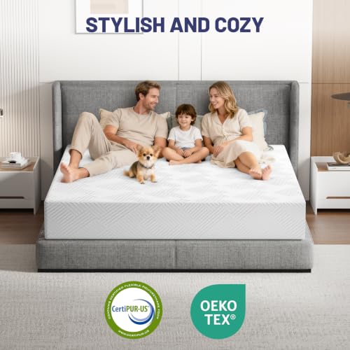 King Size Mattress Medium Firm 8 Inch, Gel Memory Foam Mattress in Box, view 7