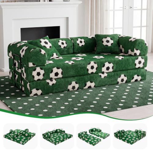 79" Convertible Sofa Bed, 6-in-1 Futon Sofa Boneless Couch in a Box