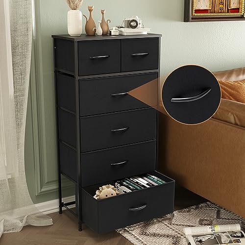 Tall Dresser for Bedroom, Fabric Storage Tower with 6 Drawers, view 7