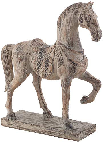 Rustic Horse 15 1/4" High Stone Finish Cast Resin Statue