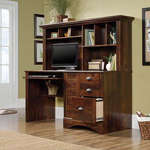 Harbor View Home Office Computer Desk with Hutch, Keyboard Tray, view 7