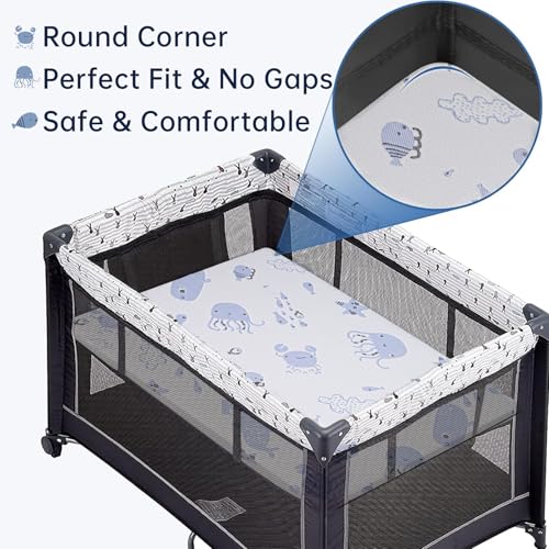 Pack and Play Mattress,38"x26" Dual Sided Premium Memory Foam Pack N Play Mattress with Breathable Removable Washable Cover