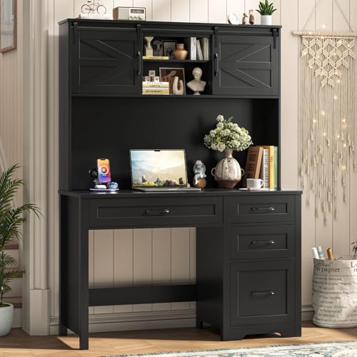 67" H Farmhouse Executive Desks with Charging Station, view 8