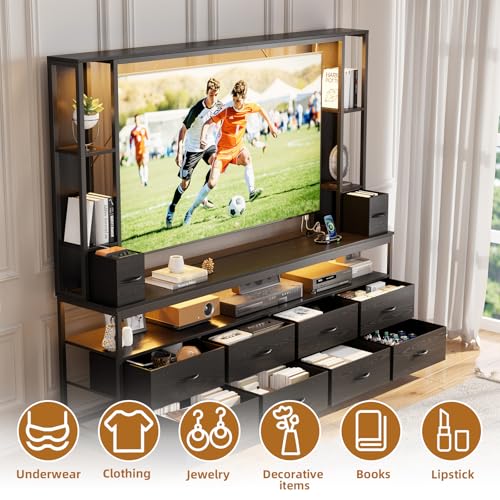 Large Entertainment Center with Storage & Bookshelves, view 8