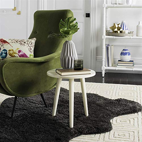 Safavieh Home Orion Modern Antique White Round Accent Table