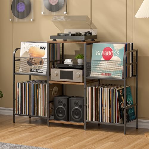 3IngSeagulls Record Player Stand with Vinyl Storage, view 2