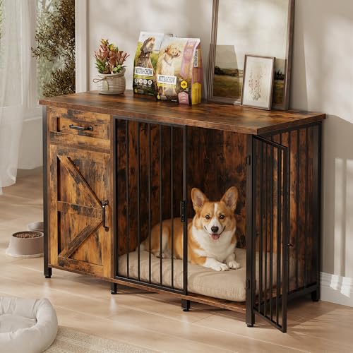 30 Inch Dog Crate Furniture with Cabinet, view 2