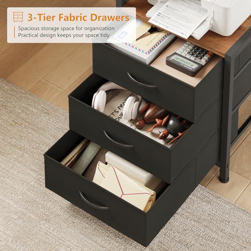63" L Shaped Desk with Bookshelf, Drawers and Hutch for Home Office, view 8