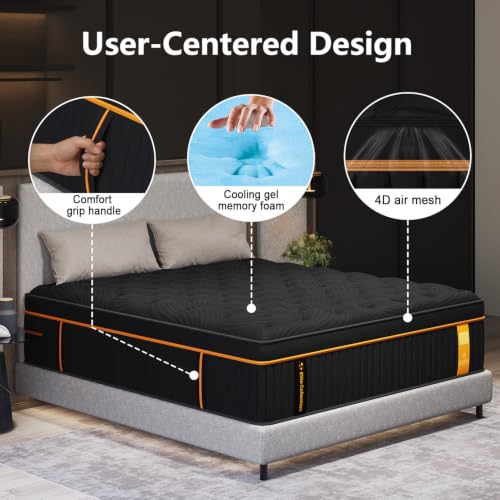 Full Size Hybrid Mattress 14 Inch Medium Firm Upgraded Edge Support, view 7