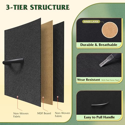 5 Drawer Black Fabric Dresser for Bedroom, Wide Storage Chest, view 7