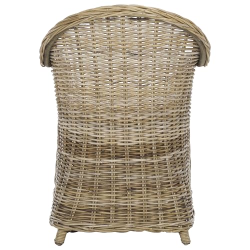 SAFAVIEH Zane Club Rattan Accent Chair, 24" Coastal Grey SEA7006A, view 6