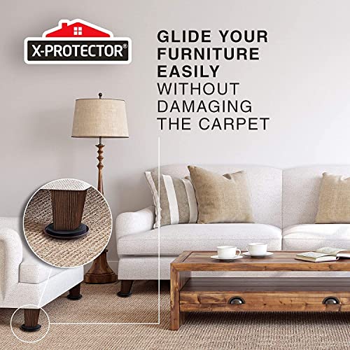 Furniture Sliders for Carpet 8 PCS Best Heavy Moving Pads 4 3/4" - Sliders for Furniture. Move Your Furniture Easy with Reusable Furniture Movers Sliders for Carpets!
