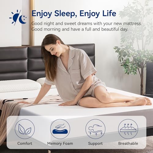 Breathable Memory Foam Mattress, Soft Plush Feel, 10 Inch, King, P22MD-10K, view 7
