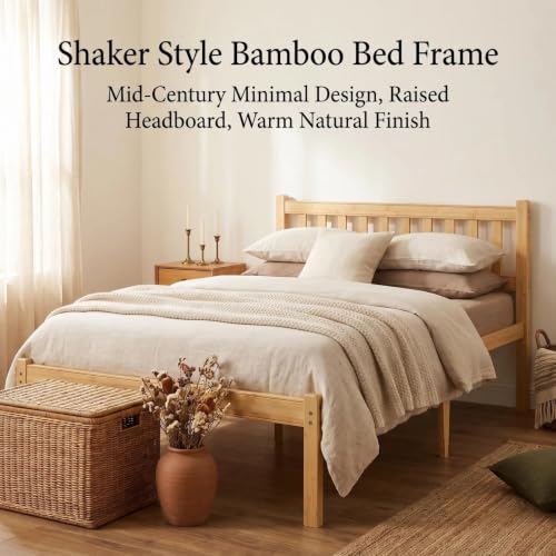 Wood Queen Bed Frame with Headboard, view 8
