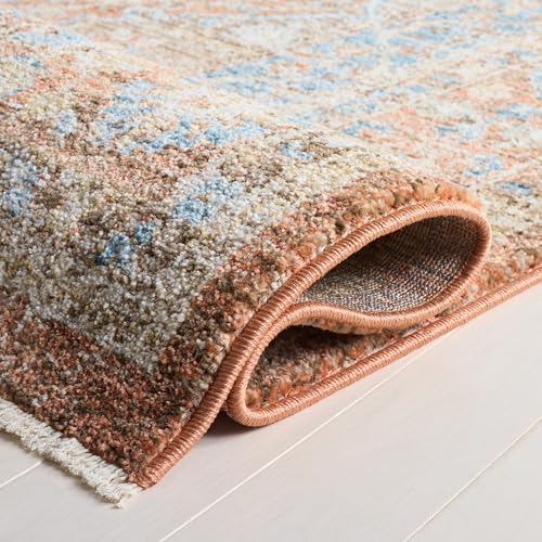 SAFAVIEH Bijar Collection Accent Rug - 3' x 5', Brown & Rust, Traditional Oriental Distressed Design, Non-Shedding & Easy Care, Ideal for High Traffic Areas in Entryway, Living Room, Bedroom (BIJ652D)