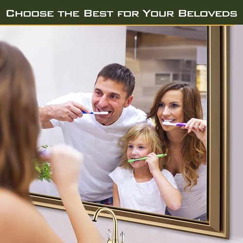 40x30 Inch Bathroom Vanity Mirror, Aluminum Alloy Frame Wall Mounted Mirror for Bedroom Room, Dressing Room, Living Room, Hallway, Gold