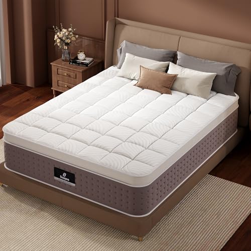 Twin XL Mattress, 12 Inch Hybrid XL Twin Mattress in a Box, Medium Firm, view 8